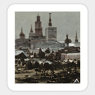 A city in the 1800's Sticker